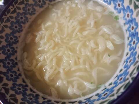 無添加即席麺を豆乳スープで